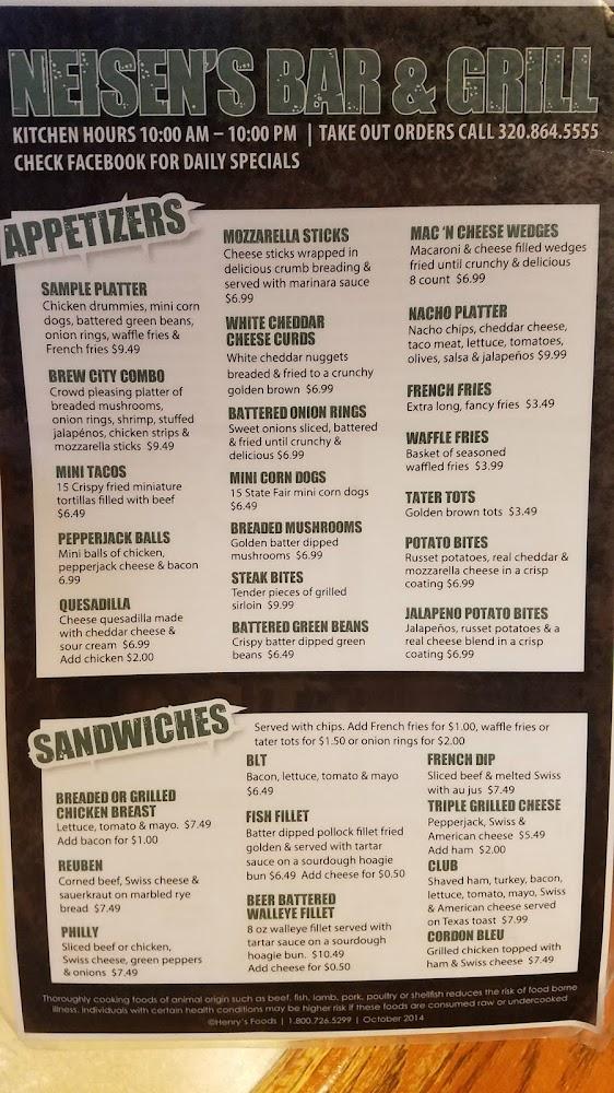 Neisens Bar and Grill Menu image 2